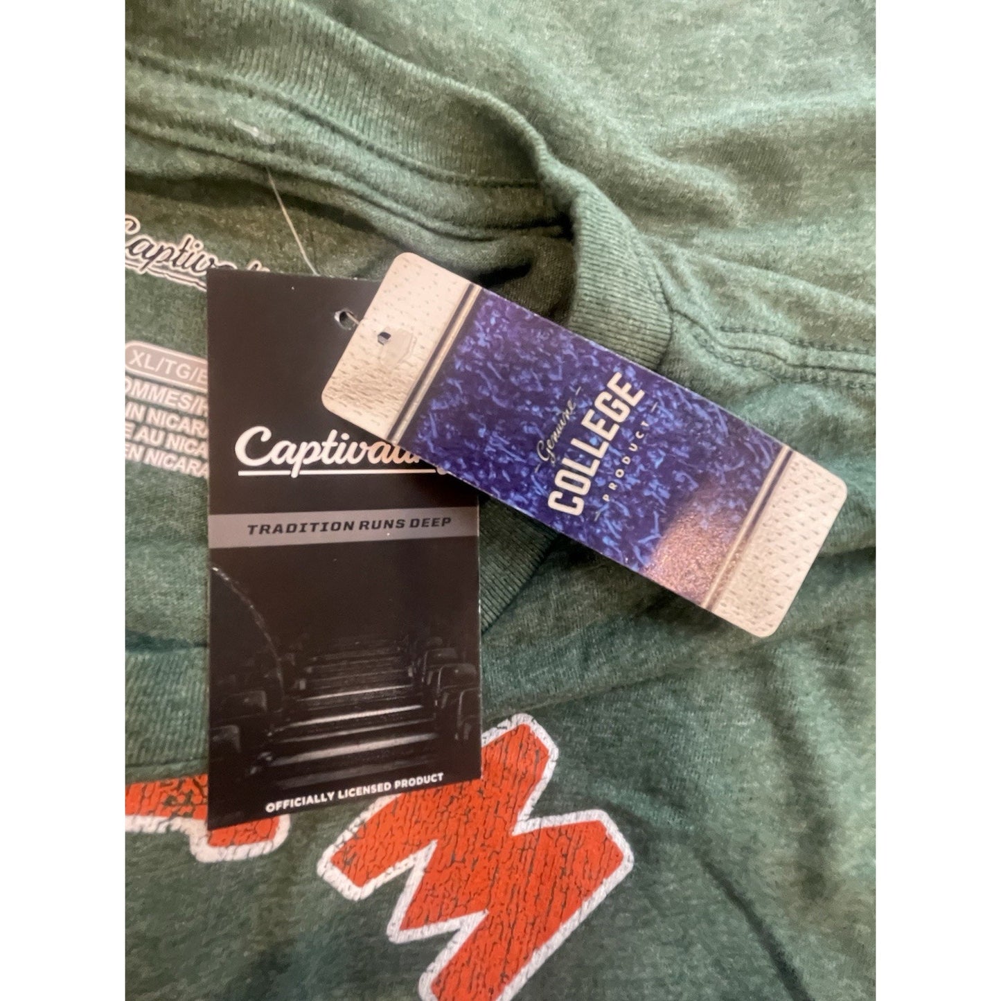 Miami Hurricanes T-Shirt Green Choose Size M, XL, 2XL 💚NEW🧡University College