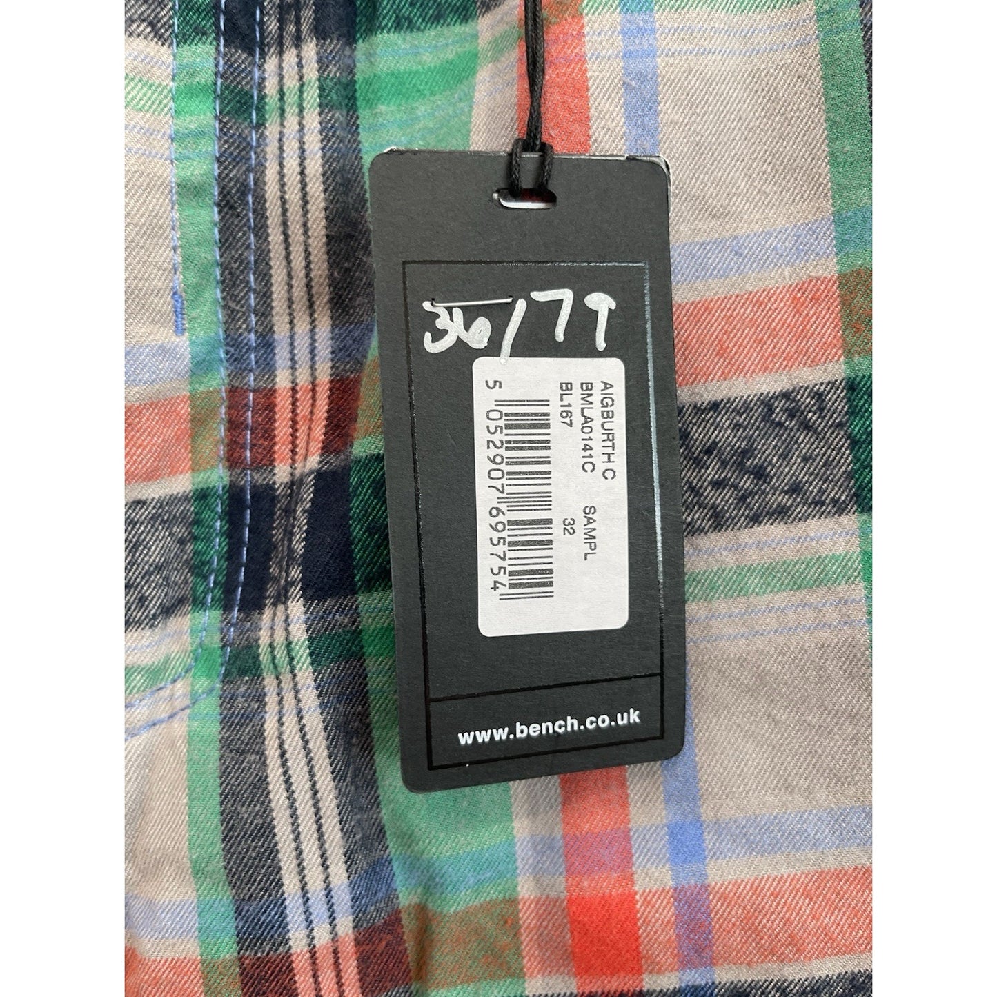 Men's Bench Urban Wear Chino Shorts Size 32 Plaid 🔥NEW🔥 Red Green Blue
