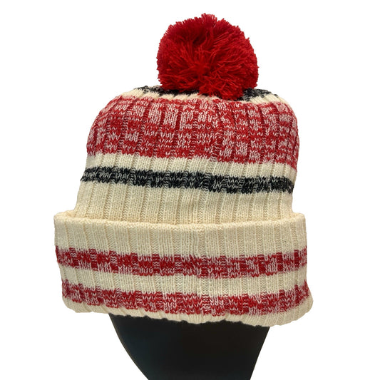 Georgia Bulldogs Beanie Pom Hat Men's Fan Favorite Embroidered Red White🔥NEW🔥