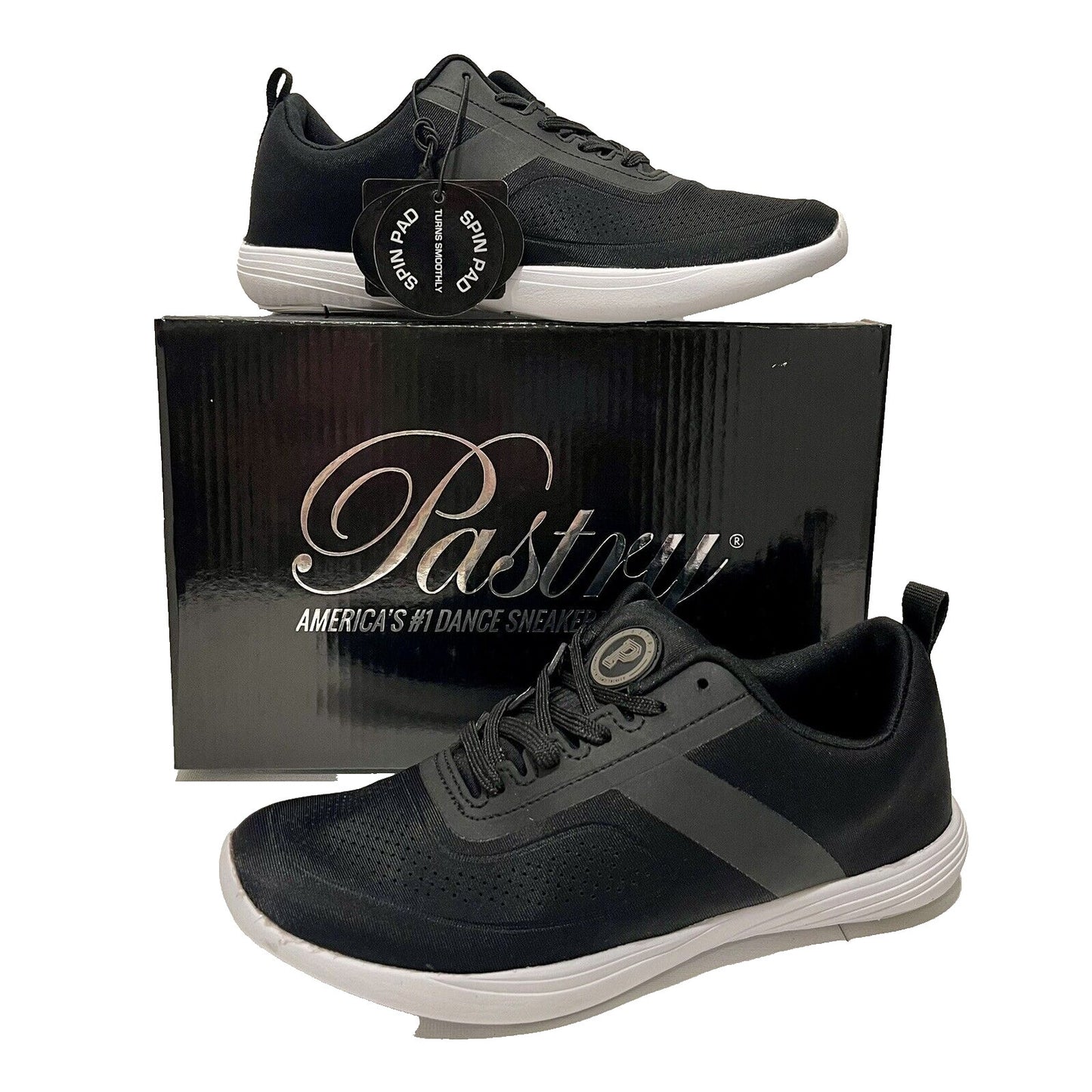 Pastry Kids Studio Trainer Dance Sneaker Black/White Size 3 Shoes🔥NEW🔥PK172050