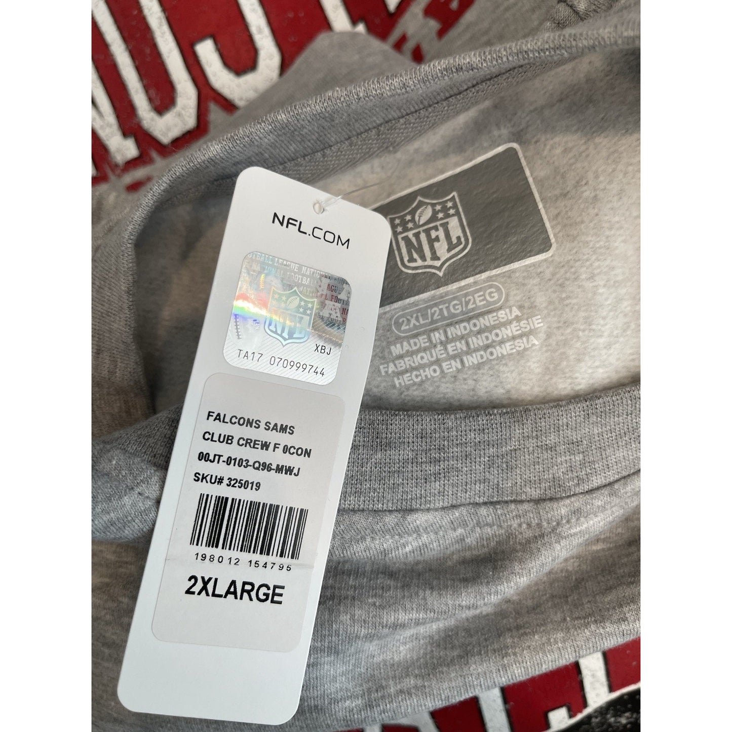 Atlanta Falcons Crew Neck Sweatshirt Gray 🏈NEW🏈NFL Team Apparel Vintage Look
