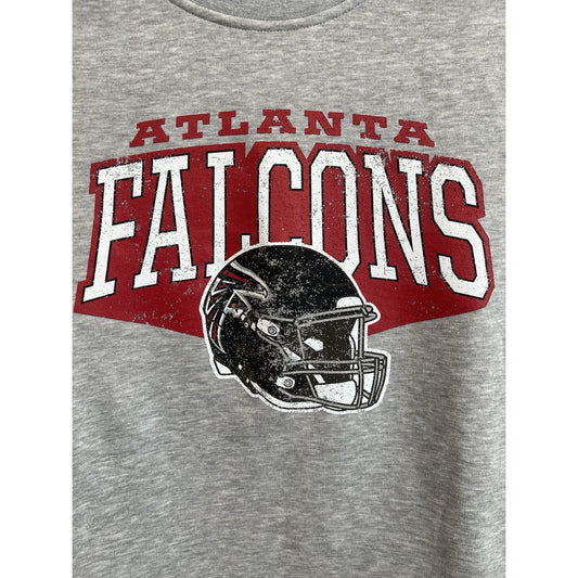 Atlanta Falcons Crew Neck Sweatshirt Gray 🏈NEW🏈NFL Team Apparel Vintage Look