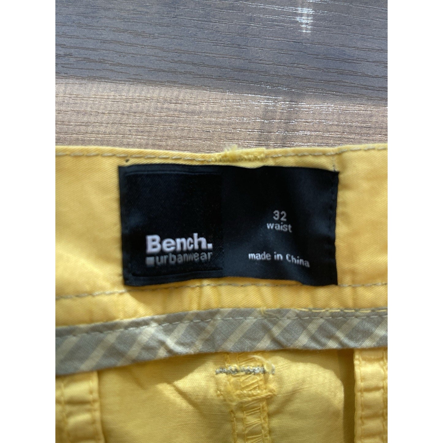Men's Bench Urban Wear Chino Shorts Size 32 Yellow 🌴NEW🌴