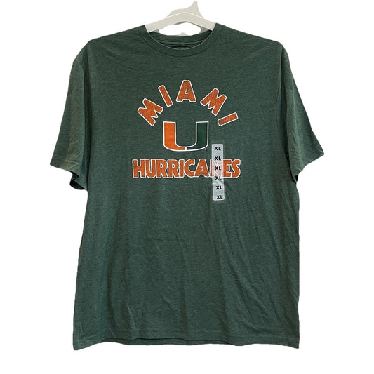 Miami Hurricanes T-Shirt Green Choose Size M, XL, 2XL 💚NEW🧡University College