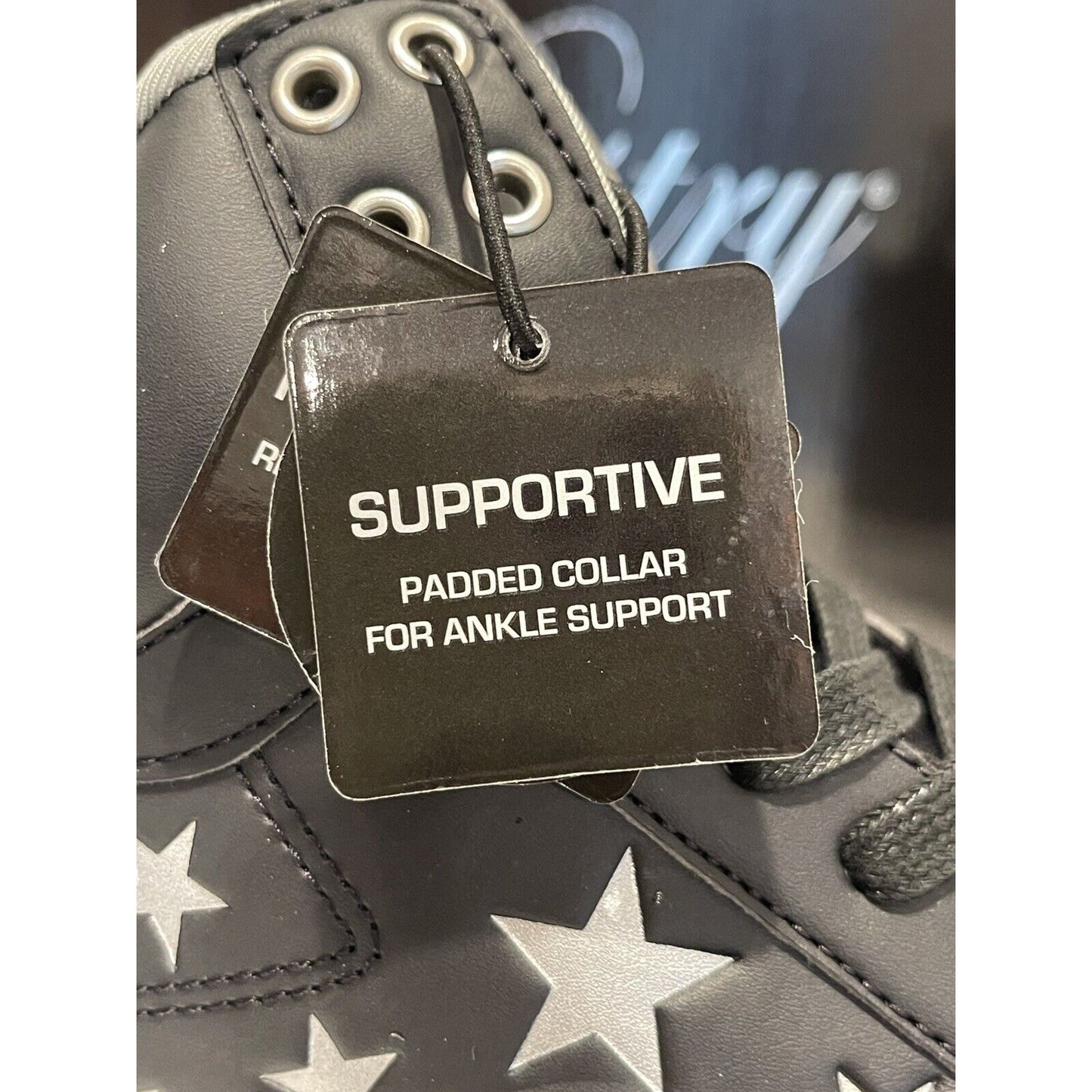 Pastry Women's Pop Tart Star Dance Sneaker Shoe Black/Silver Size 8 🔥NEW🔥PA193030