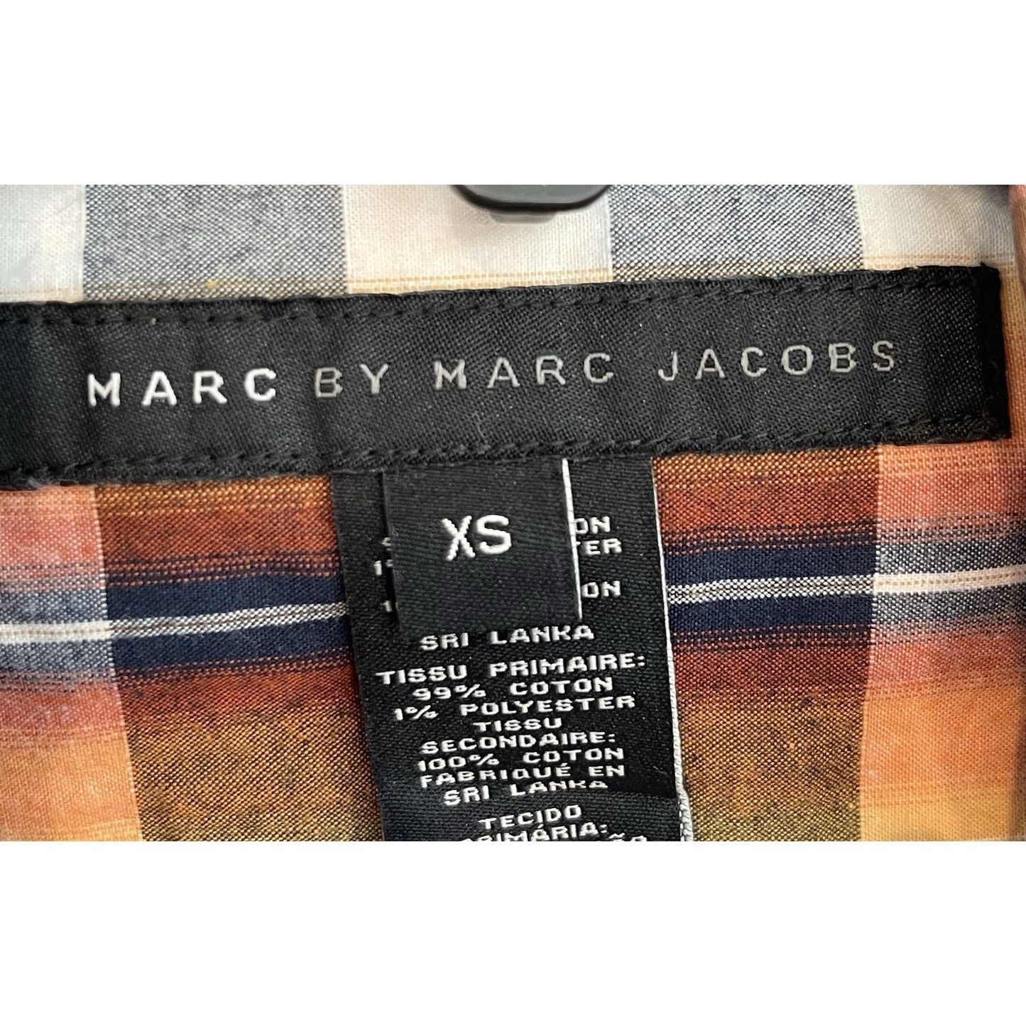 Marc by Marc Jacobs Men's Button Up Shirt XS Orange Glow Multi🔥NEW🔥$188 Retail
