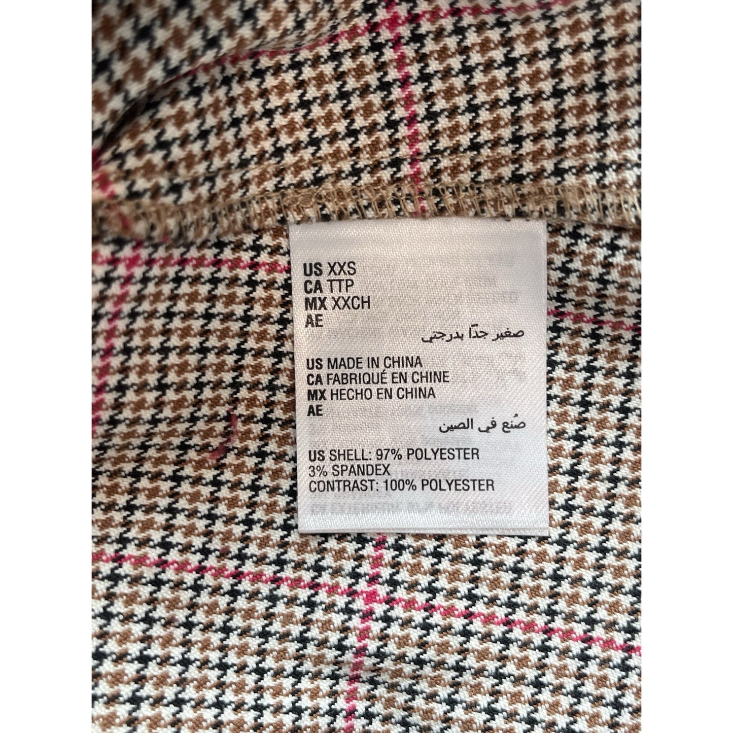 Kit & Sky Juniors Plaid Blazer Dress Size XXS Brown Pink Long Sleeve🤎NEW🩷 Cute