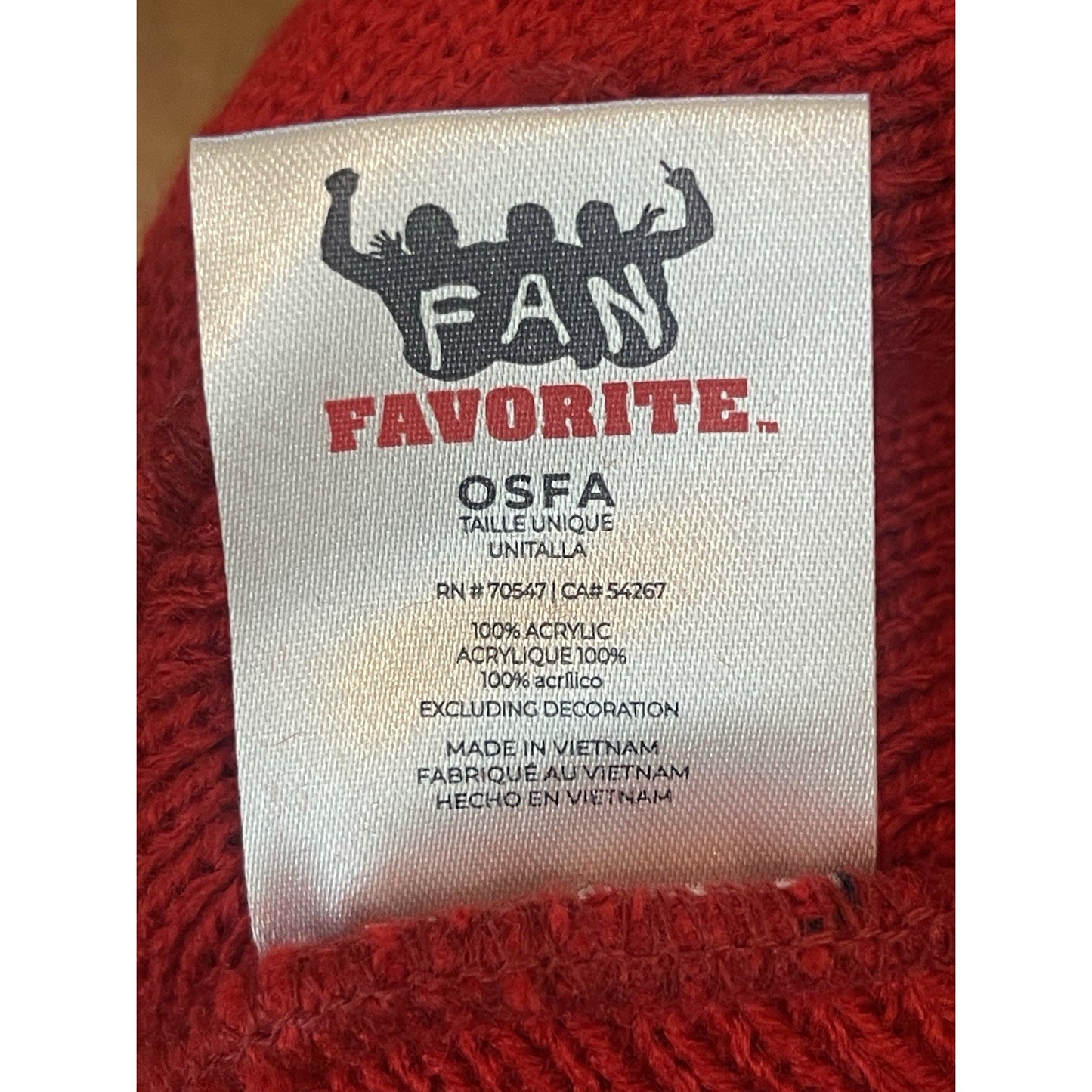 Georgia Bulldogs Beanie Pom Hat Men's Fan Favorite Embroidered Red White🔥NEW🔥