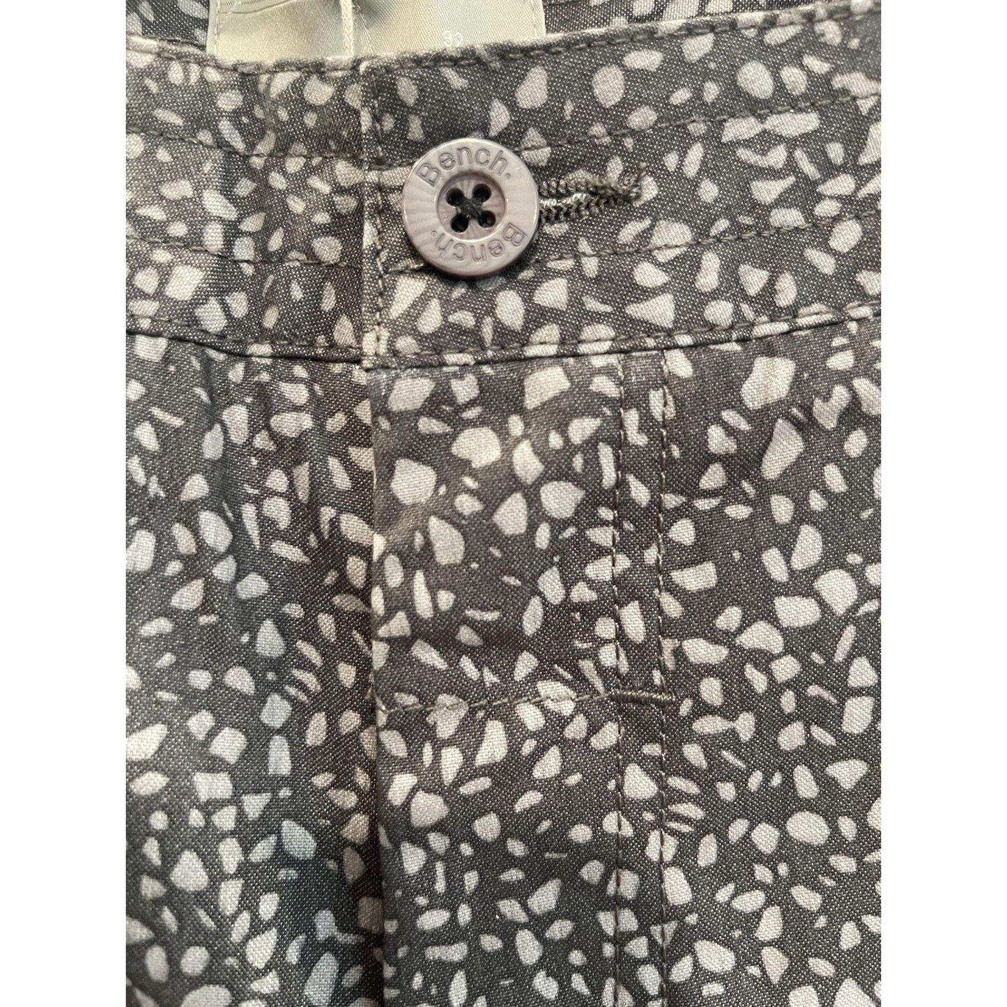Men's Bench Chino Shorts Size 32 Slate Gray Lyrical Pattern🔥NEW🔥#LOVEMYHOOD