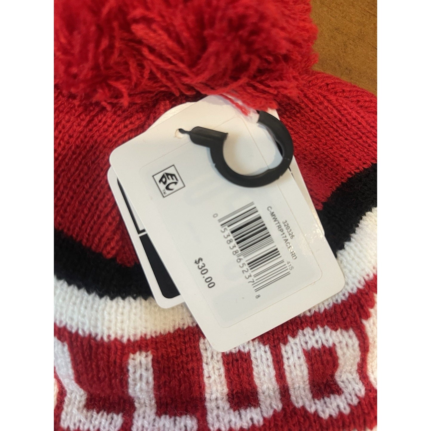 Georgia Bulldogs Beanie Pom Hat Men's Fan Favorite Embroidered Red White🔥NEW🔥