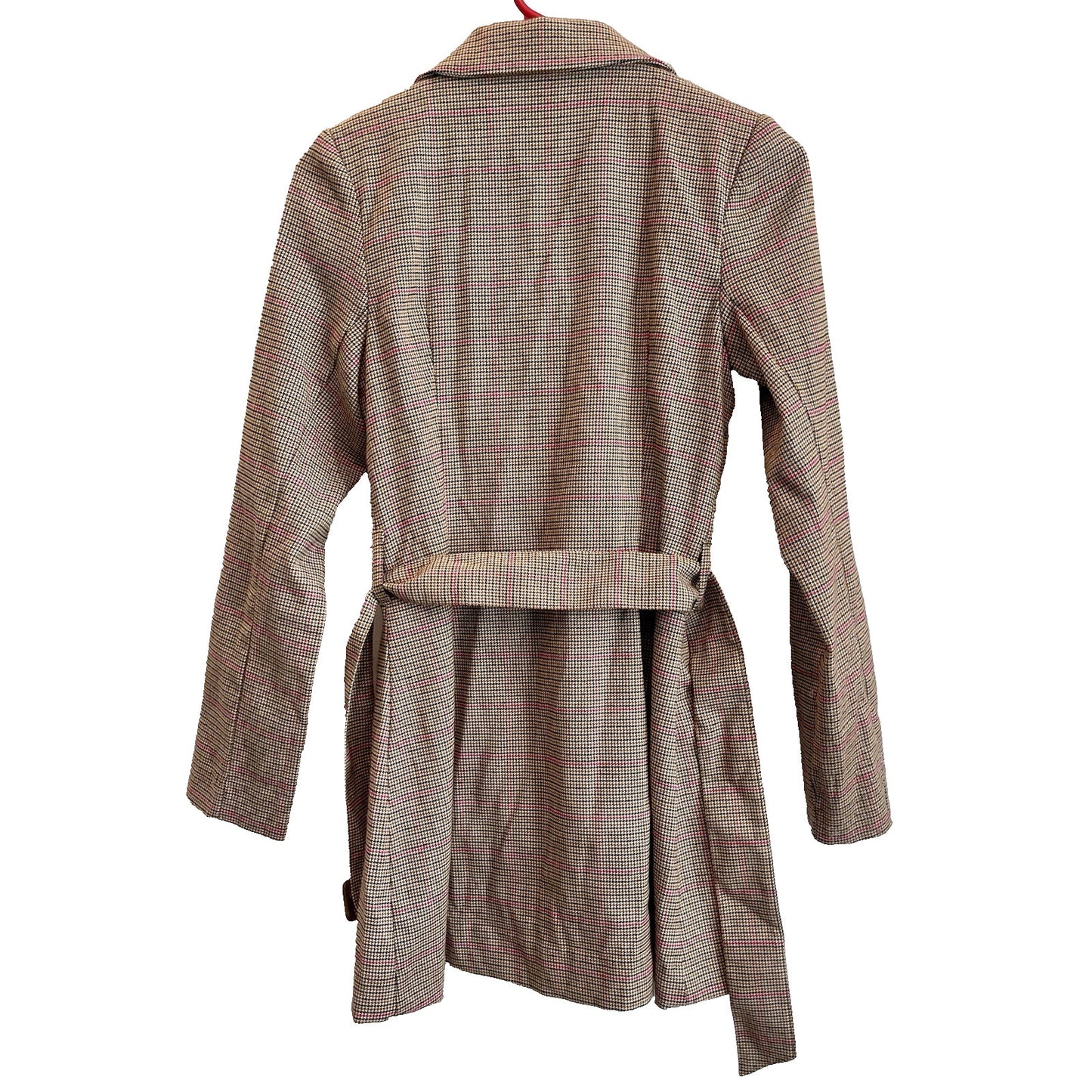 Kit & Sky Juniors Plaid Blazer Dress Size XXS Brown Pink Long Sleeve🤎NEW🩷 Cute