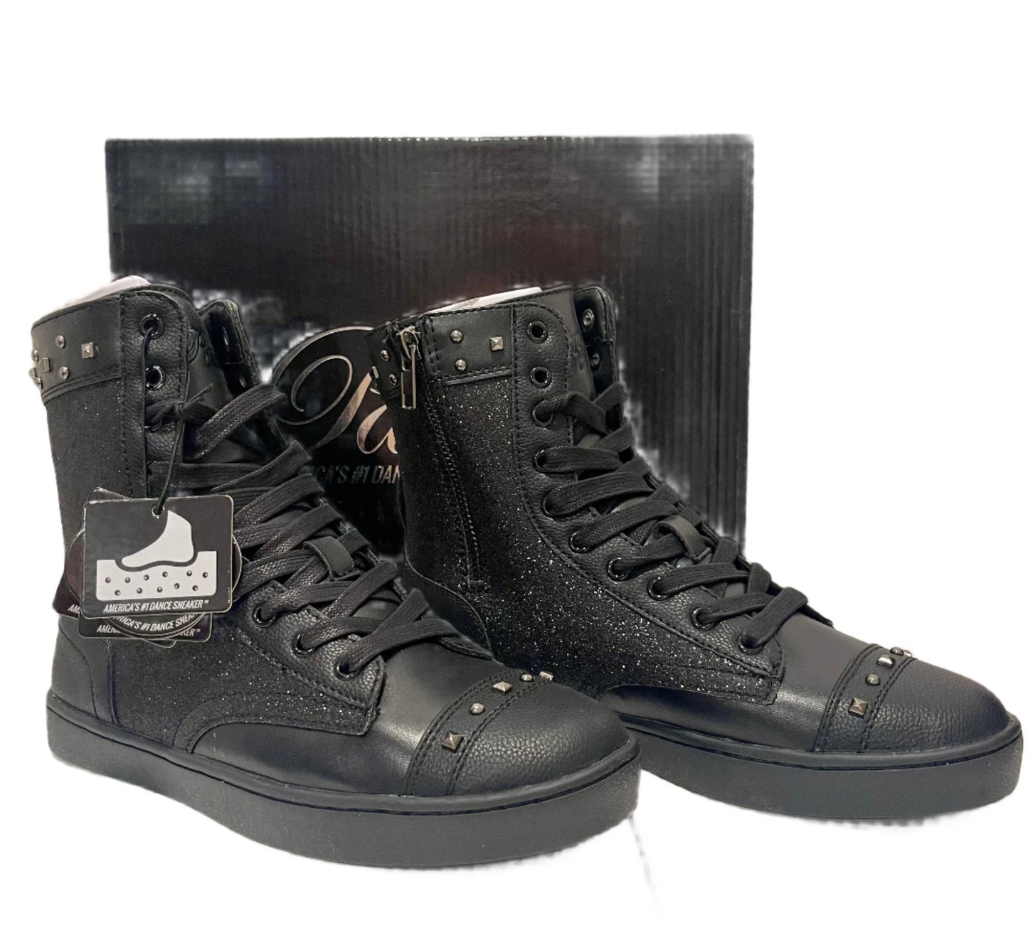 Pastry Women's Dance Military Glitz Boot Black Size 7 🔥NEW🔥 PA161020 Sparkle