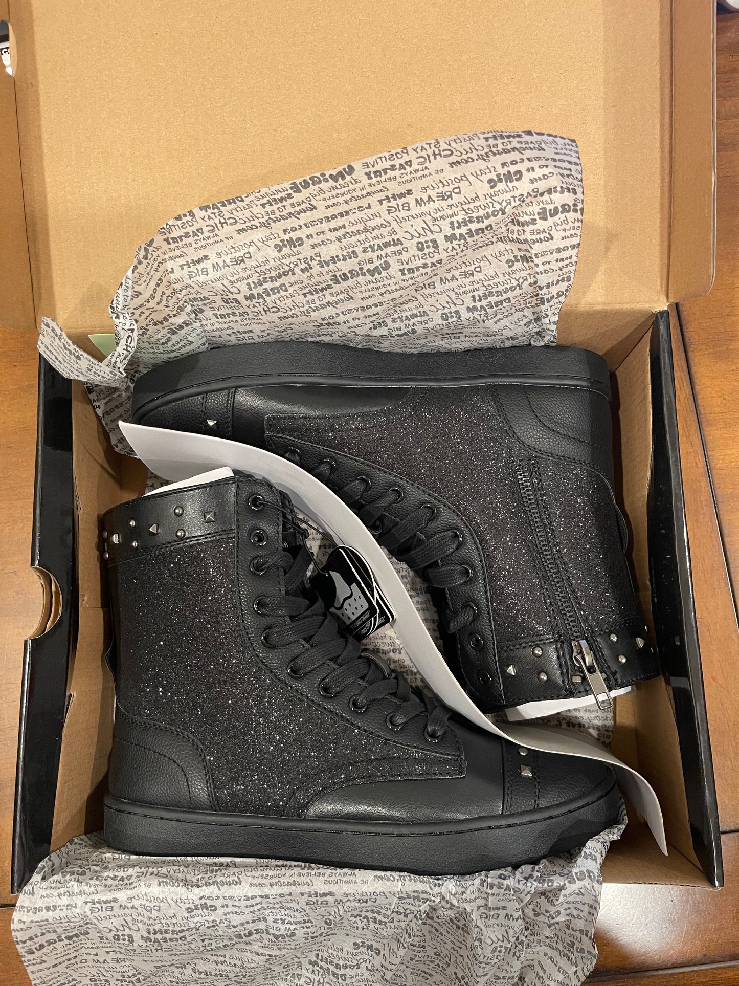 Pastry Women's Dance Military Glitz Boot Black Size 7 🔥NEW🔥 PA161020 Sparkle