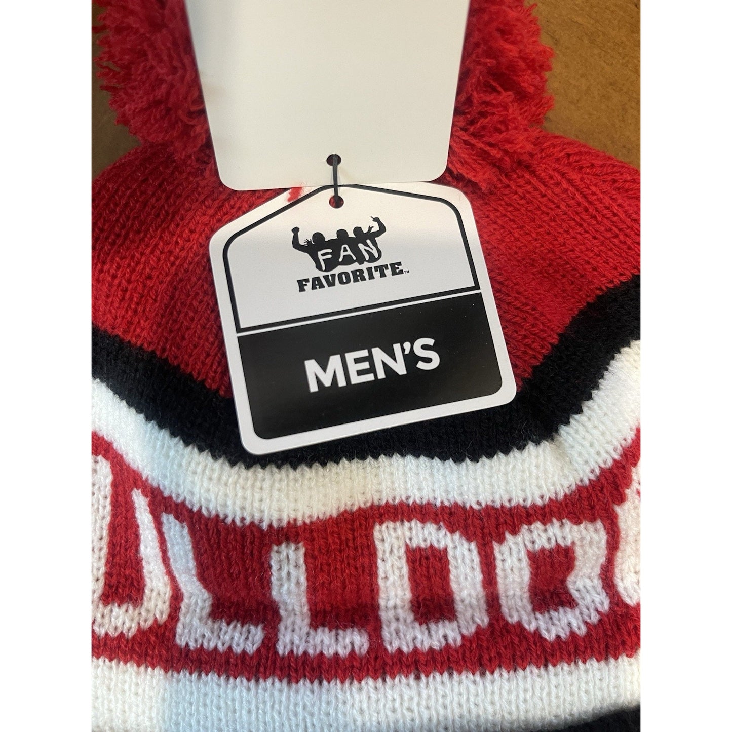 Georgia Bulldogs Beanie Pom Hat Men's Fan Favorite Embroidered Red White🔥NEW🔥