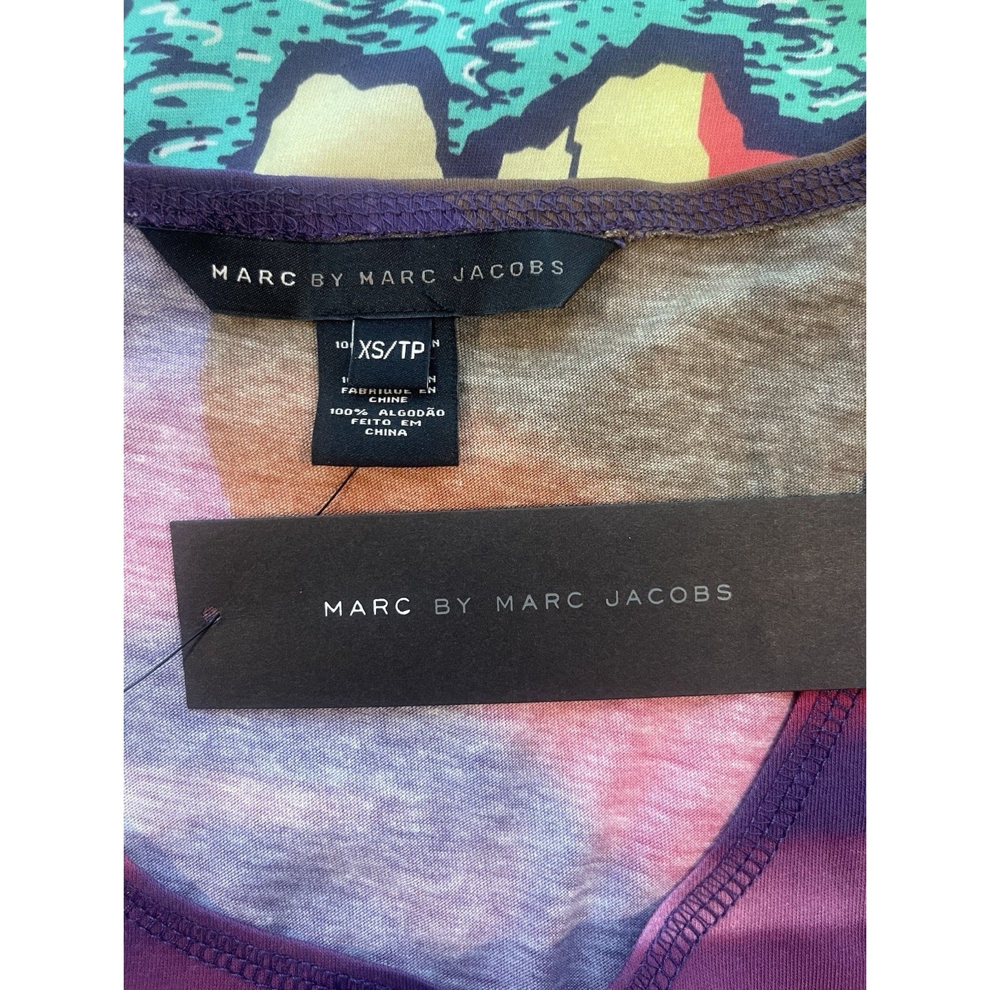 Marc Jacobs Men's Tank Top XS Mars Red Multi 💚NEW💚Retail $98 Soft Cotton