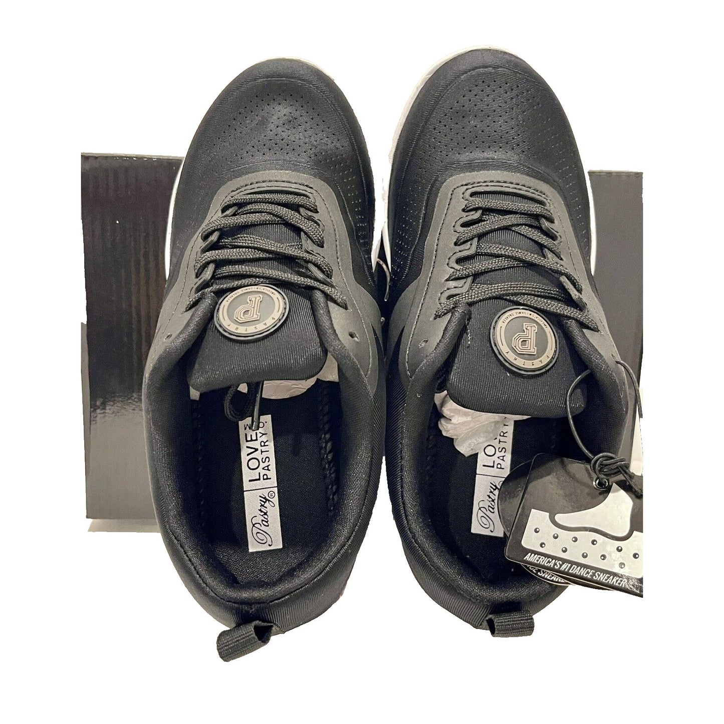 Pastry Kids Studio Trainer Dance Sneaker Black/White Size 3 Shoes🔥NEW🔥PK172050