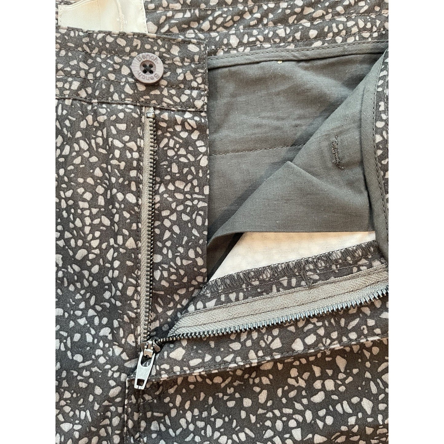 Men's Bench Chino Shorts Size 32 Slate Gray Lyrical Pattern🔥NEW🔥#LOVEMYHOOD
