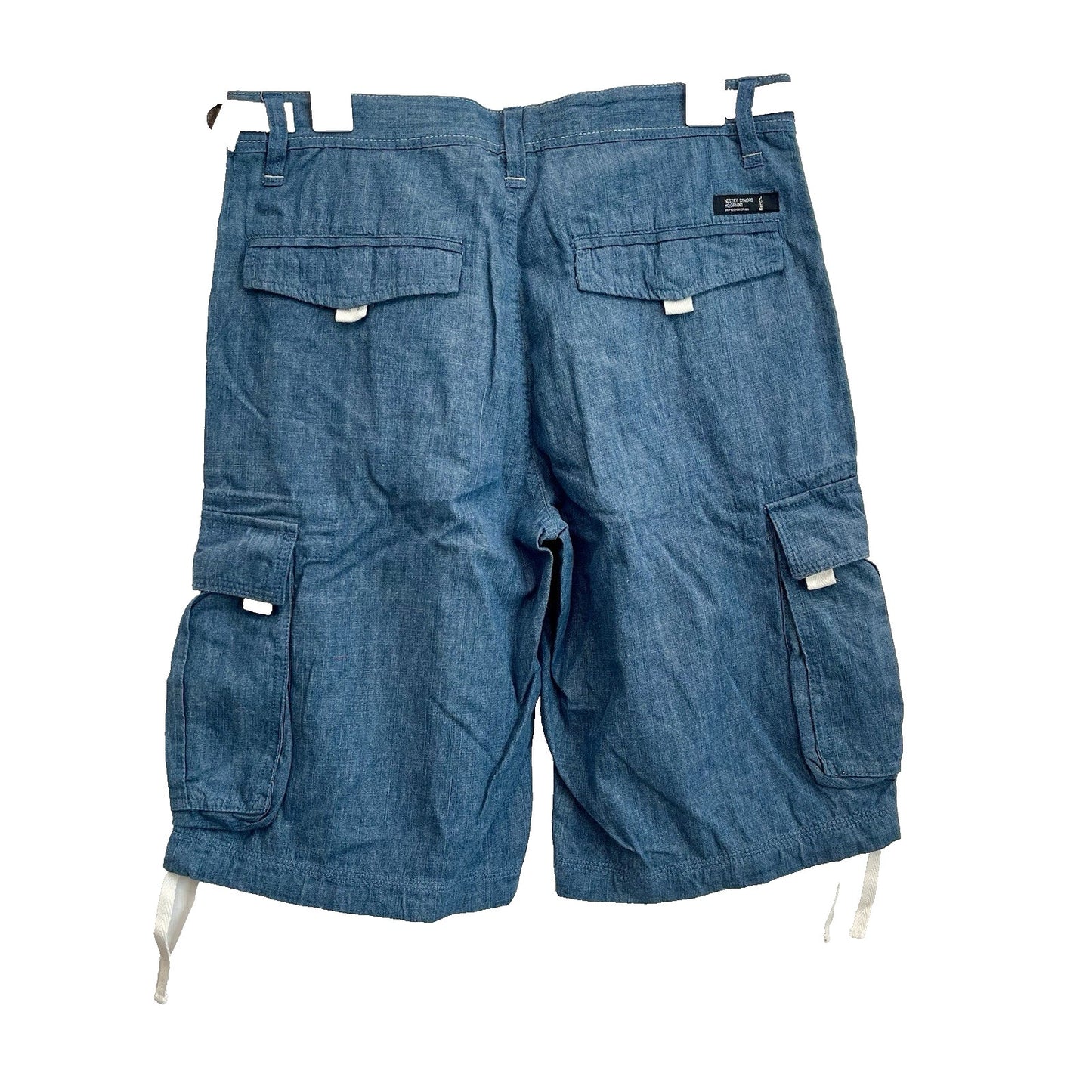 Men's Bench Urbanwear Cargo Shorts Size 32 Denim Blue 🔥NEW🔥Snap Pockets Adjust