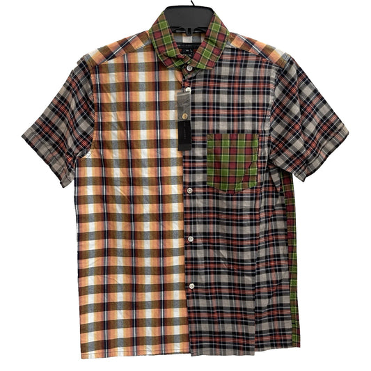 Marc by Marc Jacobs Men's Button Up Shirt XS Orange Glow Multi🔥NEW🔥$188 Retail