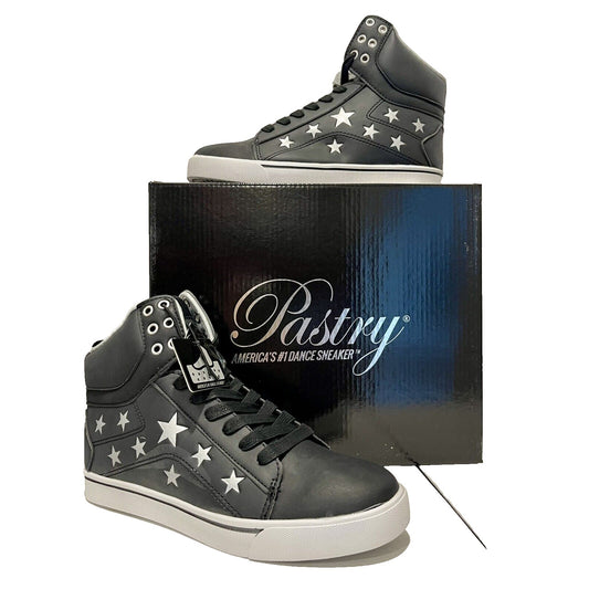 Pastry Women's Pop Tart Star Dance Sneaker Shoe Black/Silver Size 8 🔥NEW🔥PA193030