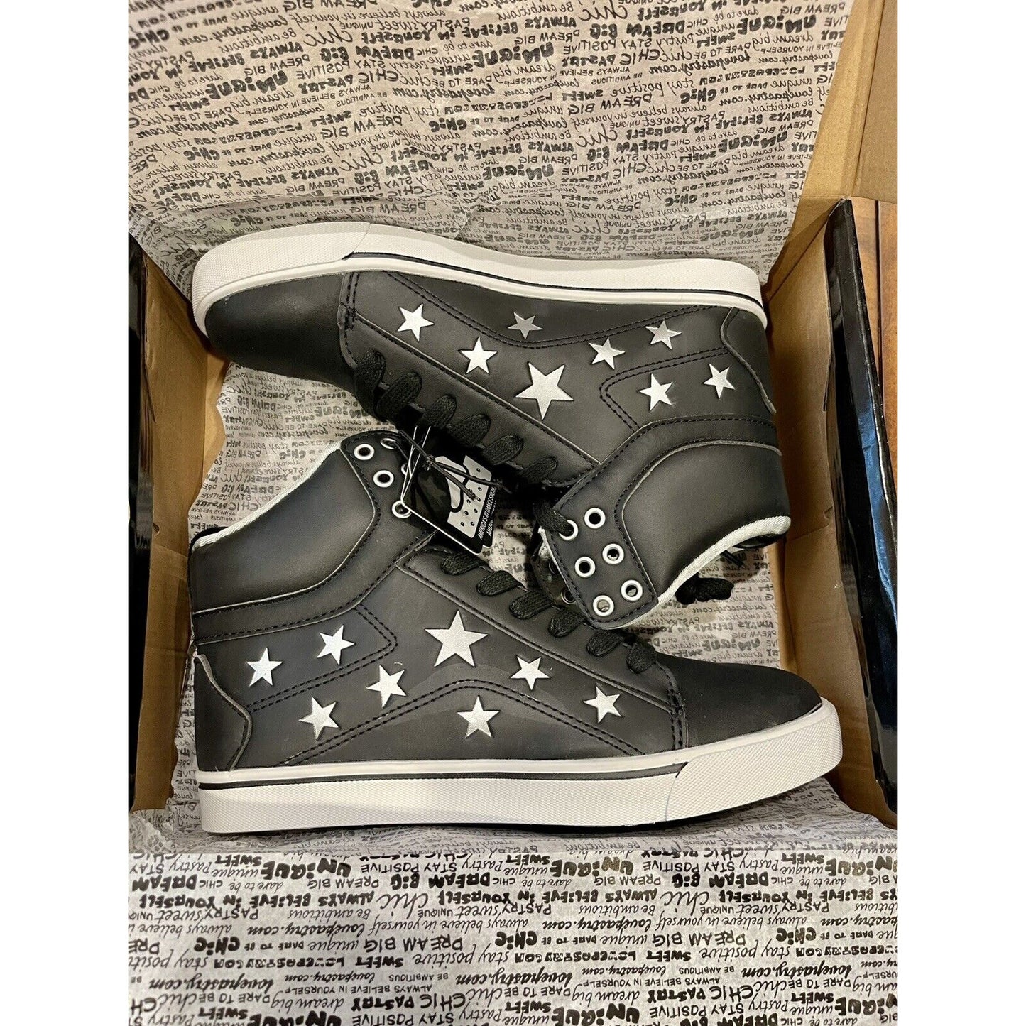 Pastry Women's Pop Tart Star Dance Sneaker Shoe Black/Silver Size 8 🔥NEW🔥PA193030
