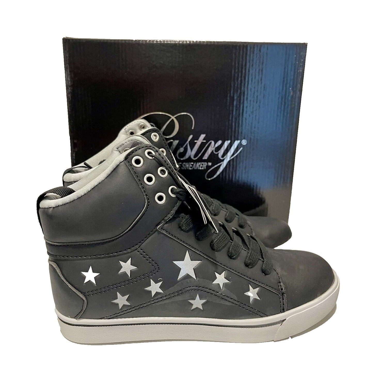 Pastry Women's Pop Tart Star Dance Sneaker Shoe Black/Silver Size 8 🔥NEW🔥PA193030
